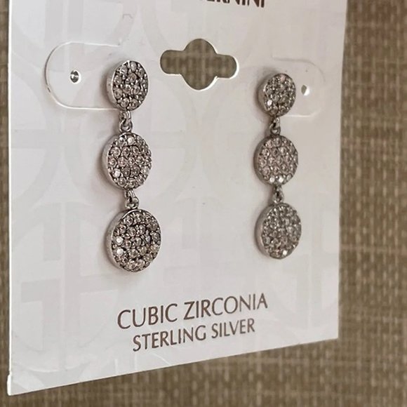 Giani Bernini Women Earrings Sterling Silver Jewelry Cubic Zirconia Earrings $90 - Picture 3 of 11
